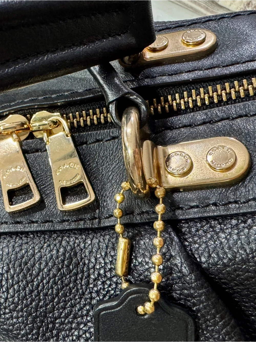 Coach Lane Satchel in Polished Pebble Leather